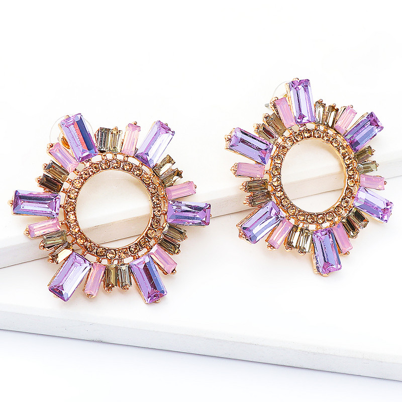 Novi trend Rhinestone Cvjetne naušnice Naušnice za žene Vjenčani dodaci za večeru Modni nakit Vruća rasprodaja
