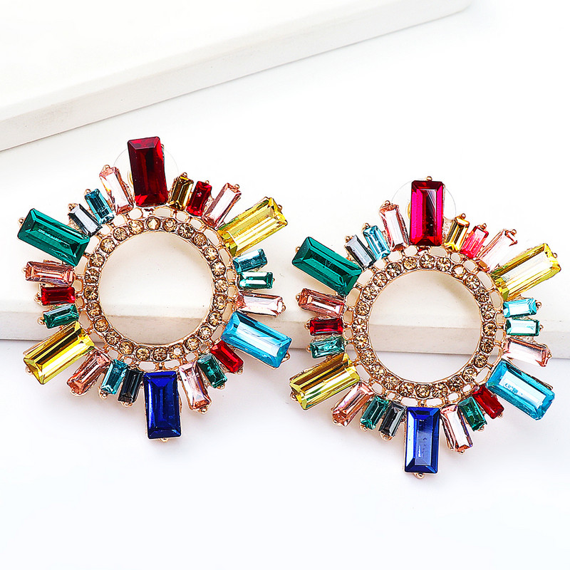 Novi trend Rhinestone Cvjetne naušnice Naušnice za žene Vjenčani dodaci za večeru Modni nakit Vruća rasprodaja
