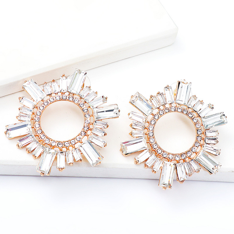Novi trend Rhinestone Cvjetne naušnice Naušnice za žene Vjenčani dodaci za večeru Modni nakit Vruća rasprodaja