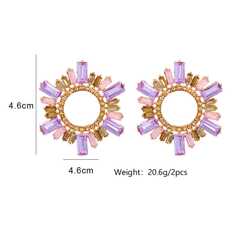 Novi trend Rhinestone Cvjetne naušnice Naušnice za žene Vjenčani dodaci za večeru Modni nakit Vruća rasprodaja