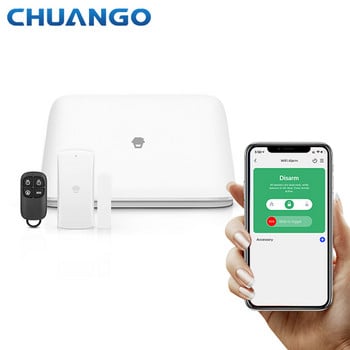 Превъзходна WiFi алармена система Chuango Smart OV-300 Интелигентна домашна алармена система с детектор за дим/газ/PIR