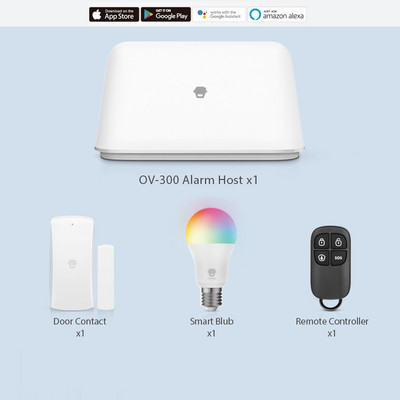 Превъзходна WiFi алармена система Chuango Smart OV-300 Интелигентна домашна алармена система с детектор за дим/газ/PIR