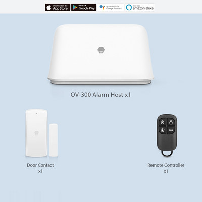 Превъзходна WiFi алармена система Chuango Smart OV-300 Интелигентна домашна алармена система с детектор за дим/газ/PIR