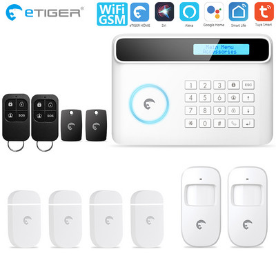 eTiger S4 pluss APP juhtimine juhtmevaba koduvalve GSM-alarmsüsteemi kaugjuhtimispult Automaatvalimisega nutika anduri komplekt