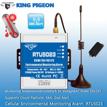 King pigeon RTU5023 GSM 3G 4G RTU Συναγερμός θερμοκρασίας υγρασίας AC/DC Ειδοποίηση απώλειας ισχύος Απομακρυσμένη οθόνη Υποστήριξη Αναφορά χρονοδιακόπτη