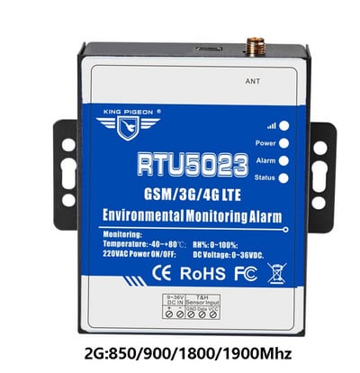 Karaļa balodis RTU5023 GSM 3G 4G RTU Temperatūras mitruma trauksme Maiņstrāvas/līdzstrāvas pazušanas brīdinājuma tālvadības monitora atbalsta taimera ziņojums APP