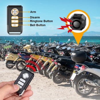 Безжична водоустойчива аларма за велосипед Дистанционно управление Мотоциклет Електрически велосипед Сигурен детектор против кражба Алармена система USB зареждане