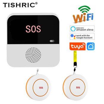 TISHRIC Tuya Аларми за сигурност за дома Wifi Сензор за врата Интелигентен дом Безжичен звънец Сензор за движение Детектор Комплекти алармена система