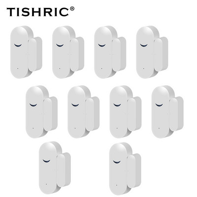 TISHRIC Tuya Alarme de securitate pentru acasă Wifi Senzor ușă Smart Home Sonerie fără fir Senzor de mișcare Detector Seturi de sistem de alarmă