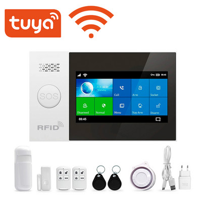 Tuya Smart Wireless Home WIFI GSM GPRS Securitate pentru efracție la domiciliu cu senzor de mișcare Sistem de alarmă antiefracție Smart Life APP