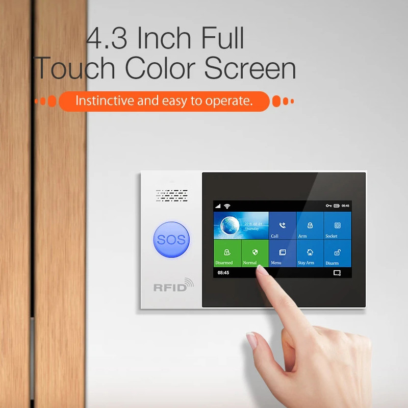 Tuya Inteligentný bezdrôtový domáci WIFI GSM GPRS Zabezpečenie proti vlámaniu s detektorom pohybu, senzorom, poplašným systémom proti vlámaniu, aplikáciou Smart LIfe