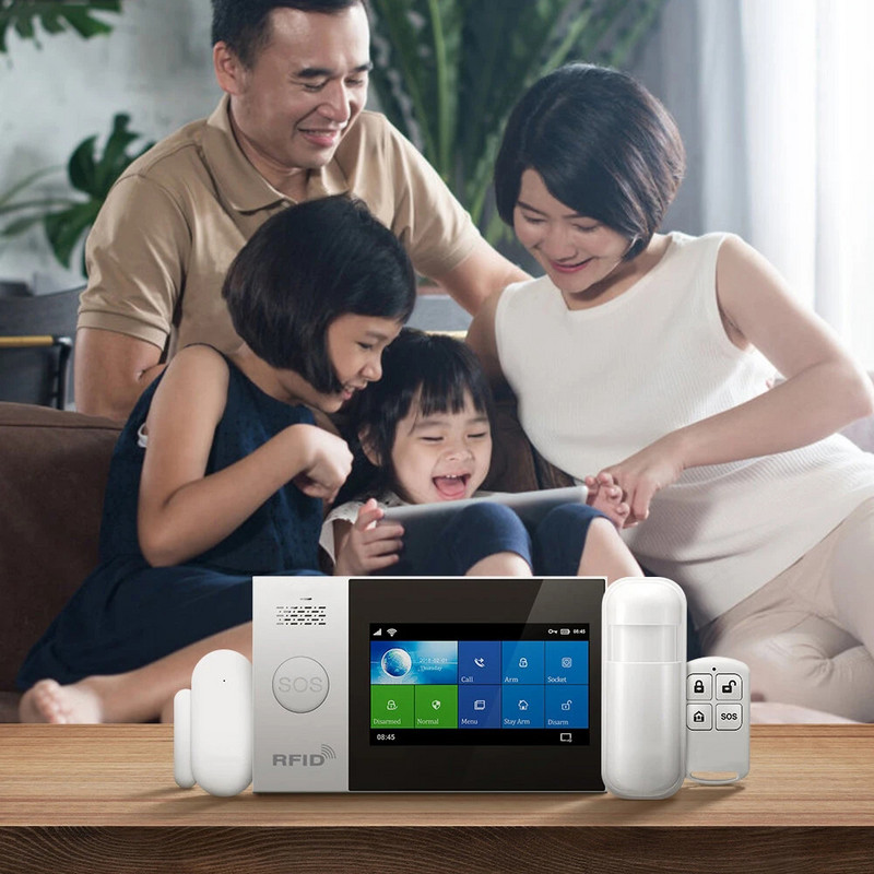 Tuya Inteligentný bezdrôtový domáci WIFI GSM GPRS Zabezpečenie proti vlámaniu s detektorom pohybu, senzorom, poplašným systémom proti vlámaniu, aplikáciou Smart LIfe