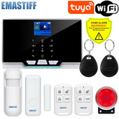 Tuya Έξυπνος ασύρματος συναγερμός WIFI SIM GSM Κιτ συστήματος συναγερμού ασφαλείας APP Έλεγχος ανιχνευτής κίνησης Σύστημα συναγερμού διαρρήξεων