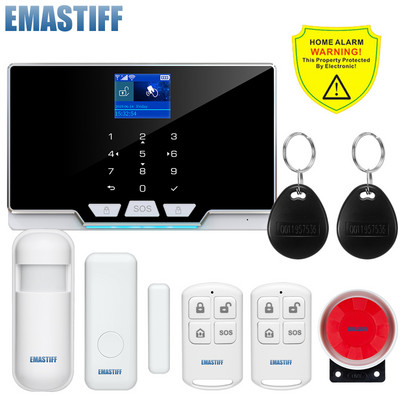 Tuya Έξυπνος ασύρματος συναγερμός WIFI SIM GSM Κιτ συστήματος συναγερμού ασφαλείας APP Έλεγχος ανιχνευτής κίνησης Σύστημα συναγερμού διαρρήξεων