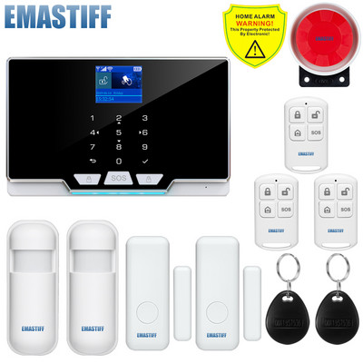 Tuya Έξυπνος ασύρματος συναγερμός WIFI SIM GSM Κιτ συστήματος συναγερμού ασφαλείας APP Έλεγχος ανιχνευτής κίνησης Σύστημα συναγερμού διαρρήξεων