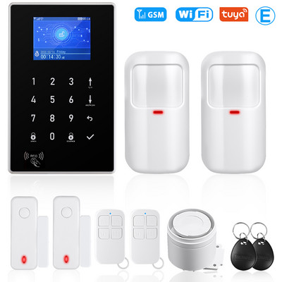 Awapow Tuya Inteligentný WIFI GSM bezpečnostný alarm systém Detektor pohybu Dym Dvere Okno Senzor IP kamera Bezdrôtový alarm systém