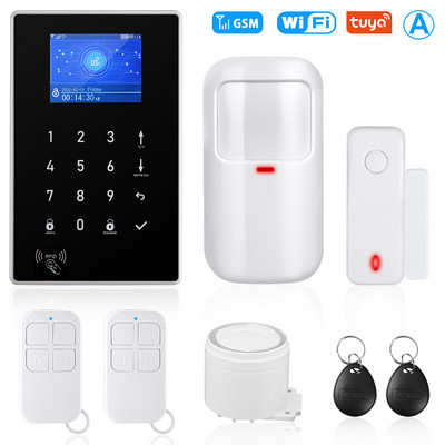 Awapow Tuya Inteligentný WIFI GSM bezpečnostný alarm systém Detektor pohybu Dym Dvere Okno Senzor IP kamera Bezdrôtový alarm systém