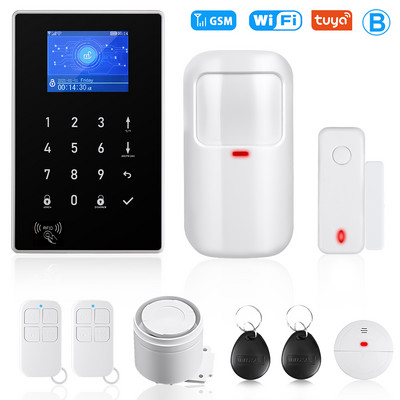 Awapow Tuya Inteligentný WIFI GSM bezpečnostný alarm systém Detektor pohybu Dym Dvere Okno Senzor IP kamera Bezdrôtový alarm systém