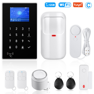 Awapow Tuya Inteligentný WIFI GSM bezpečnostný alarm systém Detektor pohybu Dym Dvere Okno Senzor IP kamera Bezdrôtový alarm systém