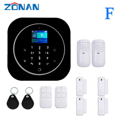 ZONAN G12+K10 signalizācijas drošības sistēma Tuya Wifi Gsm mājas ielaušanās bezvadu RFID karšu tastatūras lietotņu vadības viedās mājas komplekti