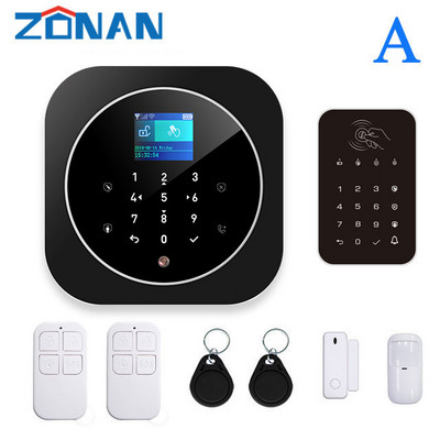 ZONAN G12+K10 signalizācijas drošības sistēma Tuya Wifi Gsm mājas ielaušanās bezvadu RFID karšu tastatūras lietotņu vadības viedās mājas komplekti