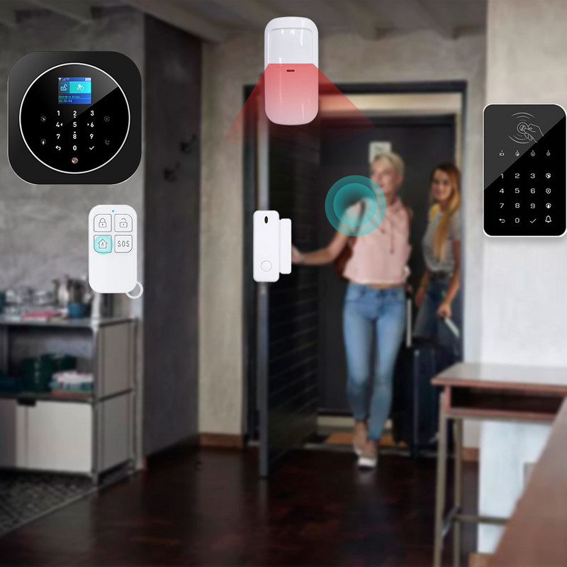 ZONAN G12+K10 signalizācijas drošības sistēma Tuya Wifi Gsm mājas ielaušanās bezvadu RFID karšu tastatūras lietotņu vadības viedās mājas komplekti