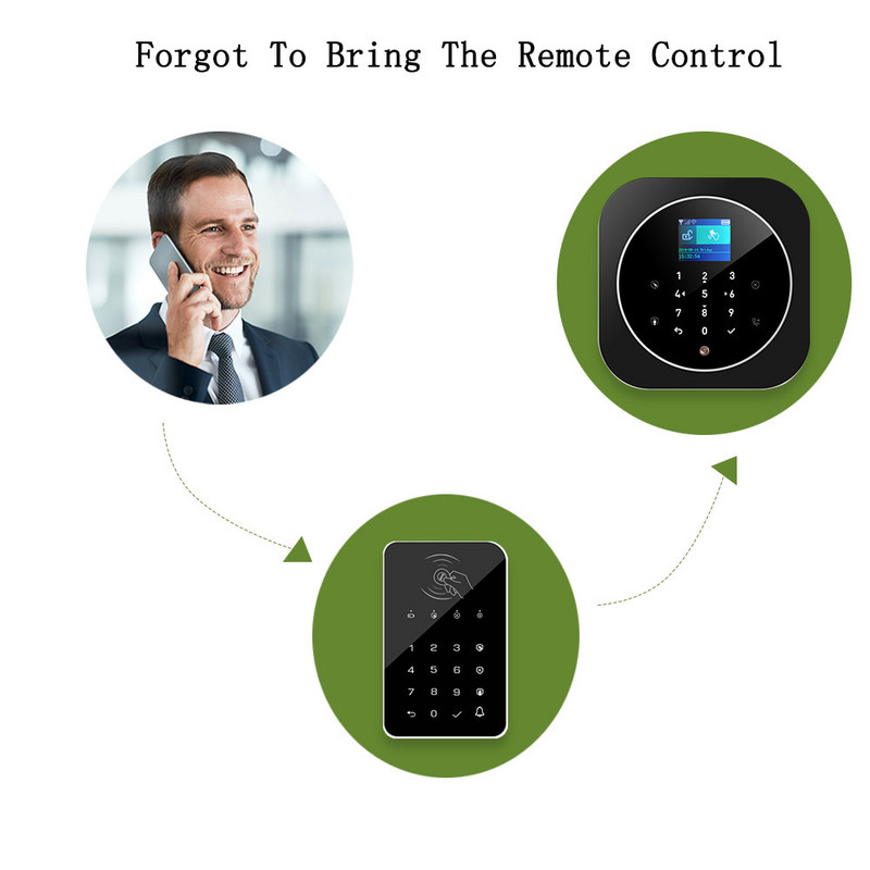 ZONAN G12+K10 signalizācijas drošības sistēma Tuya Wifi Gsm mājas ielaušanās bezvadu RFID karšu tastatūras lietotņu vadības viedās mājas komplekti