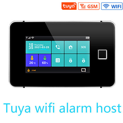 4,3-inčni TFT zaslon, alarmni WiFi Gsm sigurnosni zaslon s aktiviranjem otiska prsta Tuya Smart Life Alexa s detektorom senzora pokreta od 433 Mhz