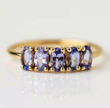 3 бр./компл. луксозен лилав кристал дамски пръстен кристал циркон за жени парти сватба годеж бижута