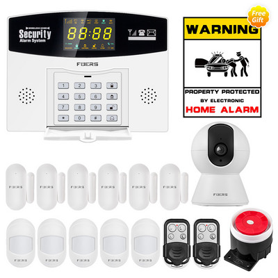 DIY FUERS Tuya WiFi GSM Sistem de alarmă de securitate la domiciliu Smart Home Wifi Home Alarm System Senzor de mișcare smart life