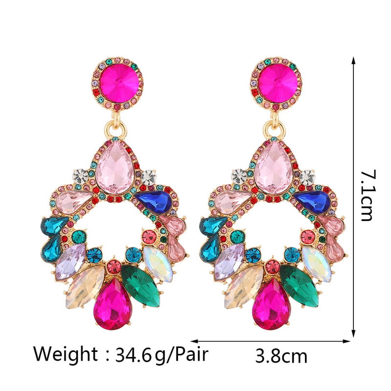 Ztech Mix/Pink Crystal Luksuzne naušnice za žene Nakit korejskih modnih dizajnera Pendientes Mujer Statement Accessories