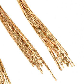 Винтидж обеци с пискюли от сплав за жени Femme Златен цвят Метални дълги вериги Висящи обеци с геометрична капка Парти бижута