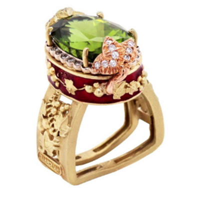 Moteriškas žalias smaragdinis žiedas, romantiškas klasikinis žiedas, Valentino dienos dovana, madingi temperamento safyro papuošalai