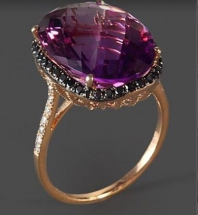 Moteriškas žalias smaragdinis žiedas, romantiškas klasikinis žiedas, Valentino dienos dovana, madingi temperamento safyro papuošalai