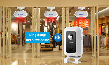 KERUI M7 Welcome Chime Doorbell Безжичен инфрачервен PIR детектор за движение Сензор Doorbell Welcome Alarm Входен звънец