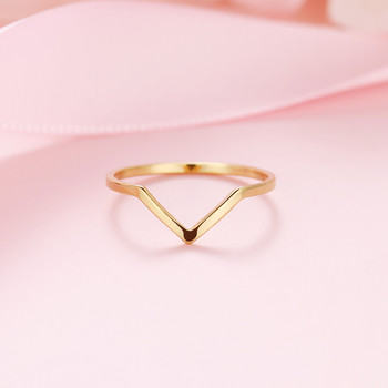 DOTIFI Ladies Simple Fashion 316L Δαχτυλίδι από ανοξείδωτο ατσάλι Χρυσό χρώμα Γαμήλιο κόσμημα Γυναικείο δώρο R271