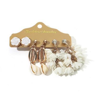 Set de cercei rotunzi mari, alb, bej, cu ciucuri, pentru femei, etnici, vintage, boemi, cercei cu franjuri, accesorii de bijuterii de nunta