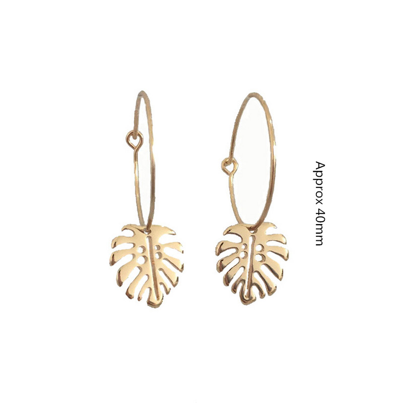 Винтидж обеци с листа за жени Златен цвят Геометрична изящна обеца Метална обеца Висящи модни бижута Тенденция