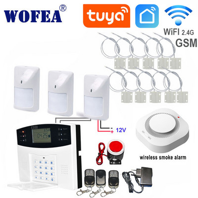 Wofea LCD zaslon Glasovni podsjetnik WIFI GSM alarmni sustav s automatskim biranjem SMS besplatnih poruka Push by Tuya Smart Life APP