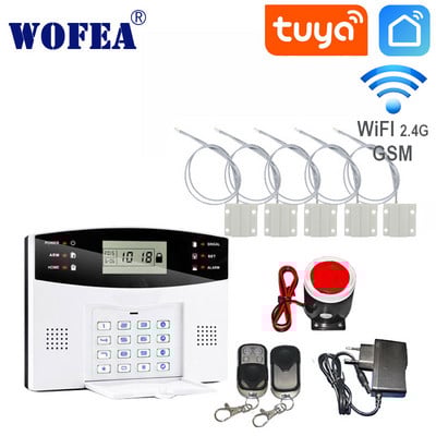 Wofea LCD zaslon Glasovni podsjetnik WIFI GSM alarmni sustav s automatskim biranjem SMS besplatnih poruka Push by Tuya Smart Life APP