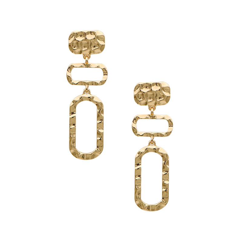 Metaliniai kabantys auskarai, trijų dalių nuleidžiami auskarai moterims, kvadratiniai cinko lydinio papuošalai Nauji stiliai, dovana 2022192