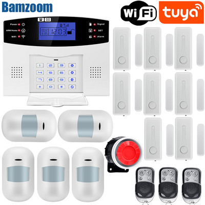 WIFI GSM namų apsaugos signalizacijos sistema su belaidžiu judesio jutikliu, įsilaužimo signalizacija, skirta Tuya SmartLife APP sodo namų signalizacijai