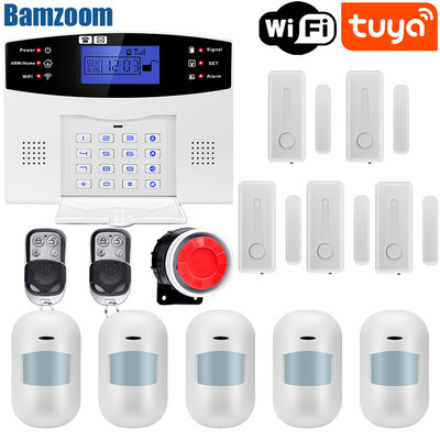 WIFI GSM namų apsaugos signalizacijos sistema su belaidžiu judesio jutikliu, įsilaužimo signalizacija, skirta Tuya SmartLife APP sodo namų signalizacijai