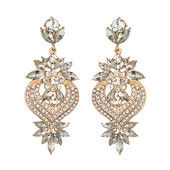 Луксозни обеци с кристали за жени Цвете парти изявление Обеца 2019 големи капкови обеци сватбени бижута