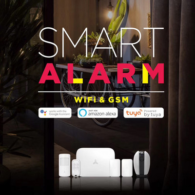 Tuya Alarm WiFi безжична домашна охранителна аларма GSM алармена система за нарушители с поддръжка на Smart APP Alexa Google Home Voice Control