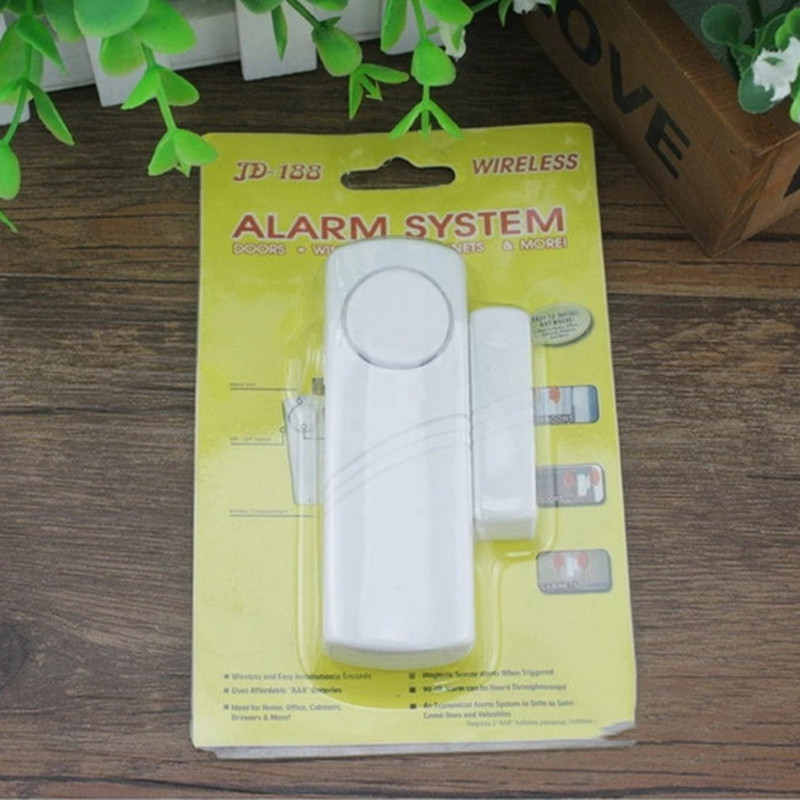 Paprasta apsaugos nuo vagystės durų ir langų signalizacija namų belaidė apsaugos signalizacija Magnetinė suveikimo atidarytų durų signalizacija, skirta namų apsaugai