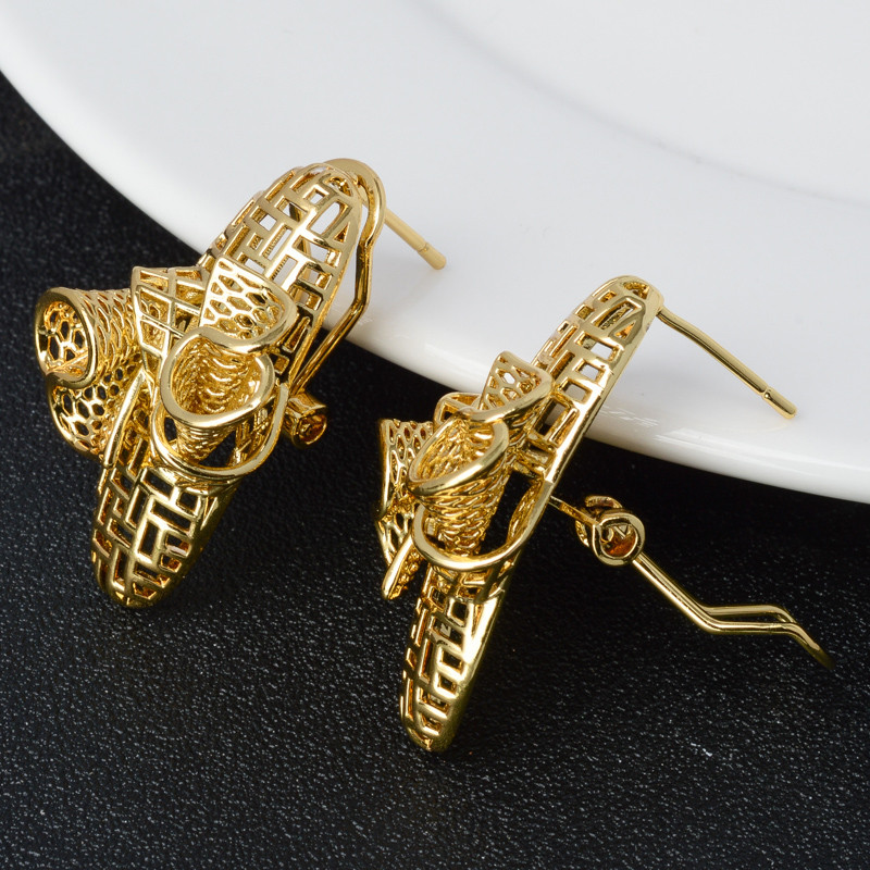 Saulėtų papuošalų rinkinys auskarai pakabinami karoliai variniai 14k paauksuoti geometriniai perdėtai moterims kasdieniam dėvėjimui vakarėlio dovana