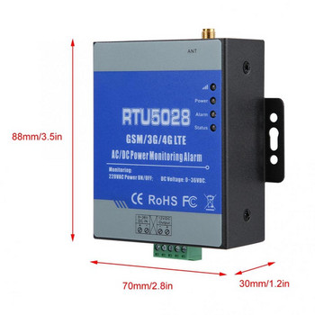RTU5028 GSM Мониторинг на състоянието на напрежението Аларма за прекъсване на захранването/възстановяване на аларма 100-240V Аларма за наблюдение на аналогов преобразувател