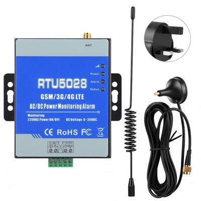RTU5028 GSM maitinimo įtampos būsenos stebėjimo maitinimo gedimo / atkūrimo aliarmo įspėjimas 100-240 V analoginio keitiklio stebėjimo signalas