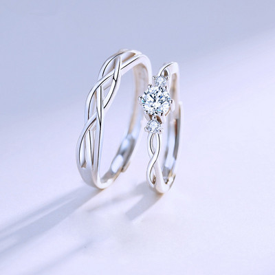 2 vnt / rinkinys, pora žiedai moterims Saulės mėnulis drugelis elnias delfinas sparnai elektrokardiogramos kryžminiai juvelyriniai pirštai atviras žiedas